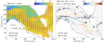 Tidal intrusion fronts, surface convergence, and mixing in an estuary with complex topography